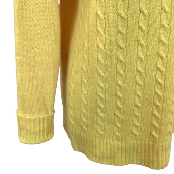 Design Assets Sweater Cable Knit Lambswool  Hong Kong Yellow - Picture 6 of 9